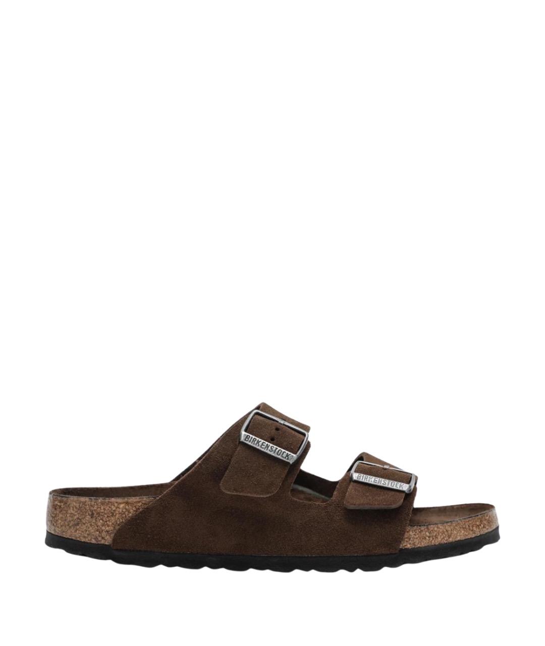 BIRKENSTOCK Коричневые замшевые сандалии, фото 1