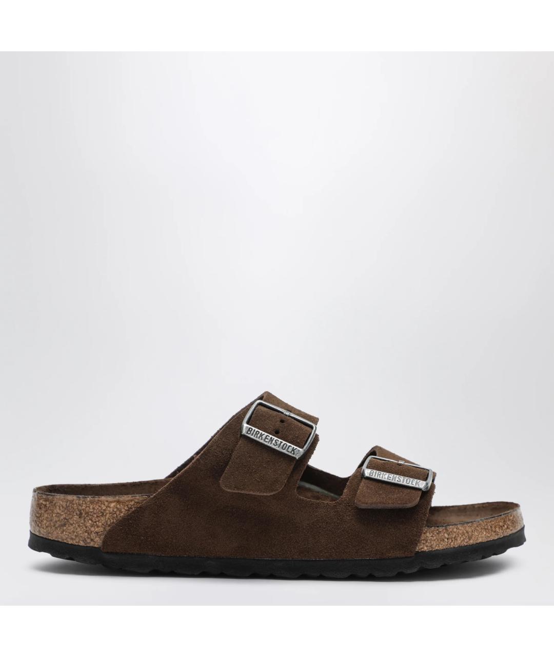 BIRKENSTOCK Коричневые замшевые сандалии, фото 3