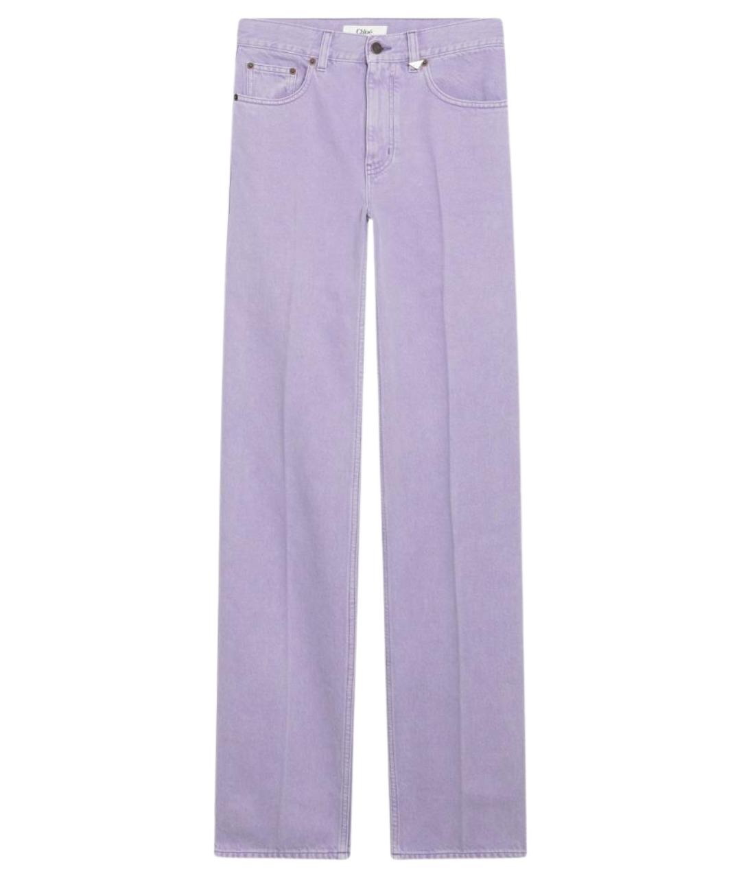 CHLOE Фиолетовые хлопковые прямые джинсы, фото 1