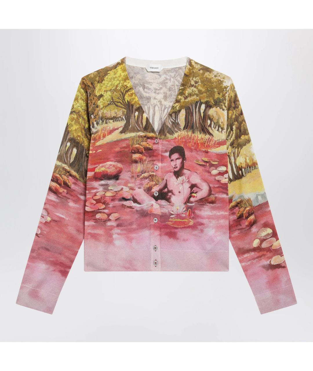 VERSACE Мульти шелковый кардиган, фото 3