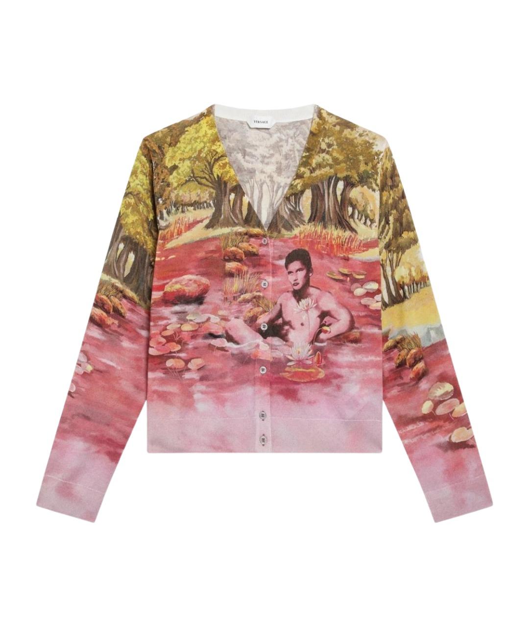 VERSACE Мульти шелковый кардиган, фото 1