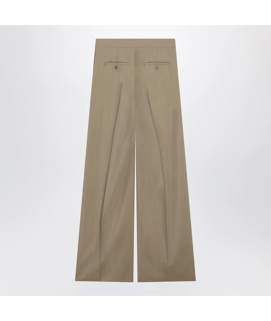 MAX MARA Бежевые шерстяные брюки широкие, фото 2