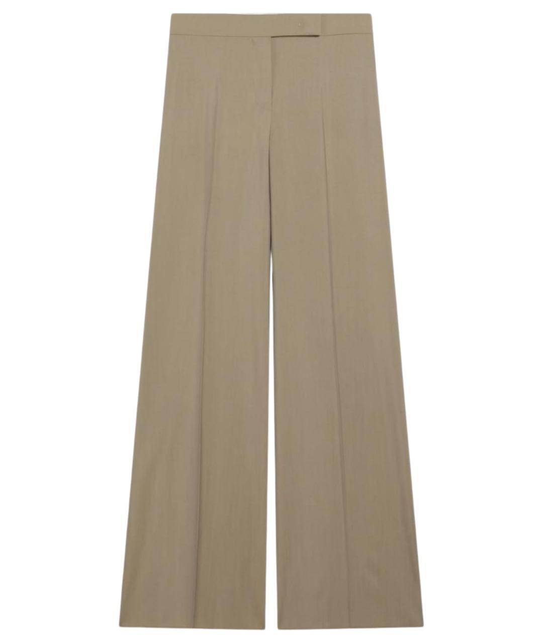 MAX MARA Бежевые шерстяные брюки широкие, фото 1