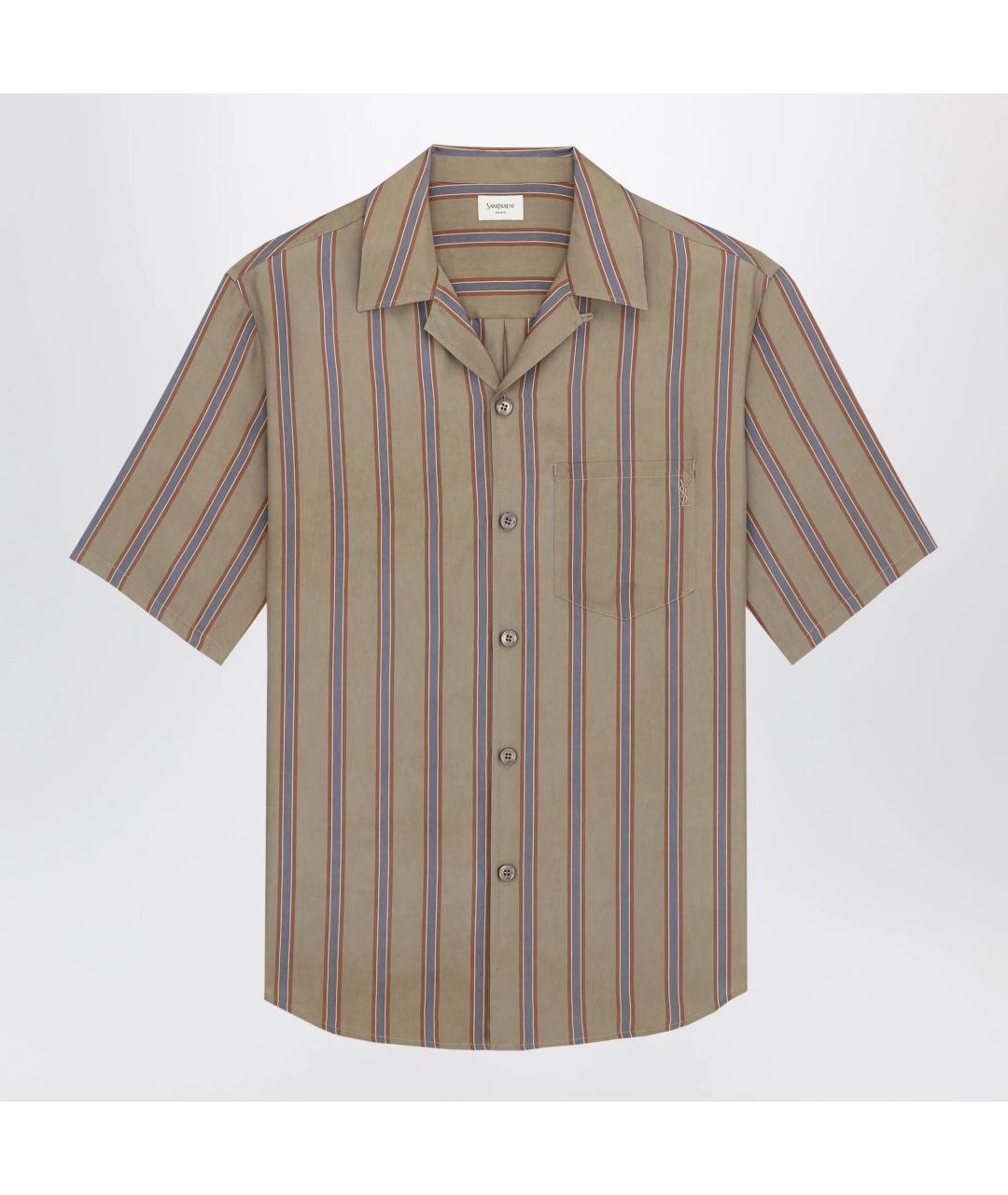 SAINT LAURENT Коричневая кэжуал рубашка, фото 3