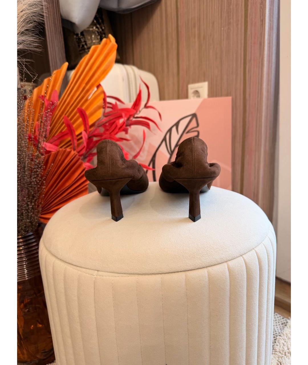 PRADA Коричневые замшевые туфли, фото 4