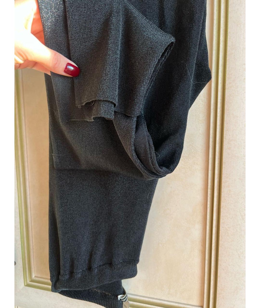 ALEXANDER TEREKHOV Черные вискозные прямые брюки, фото 2