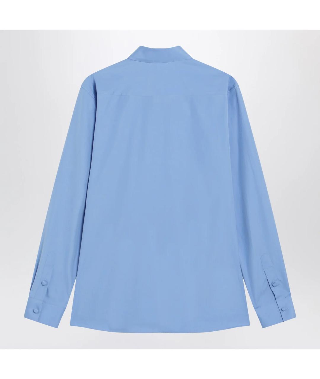 VALENTINO Голубая хлопковая классическая рубашка, фото 2