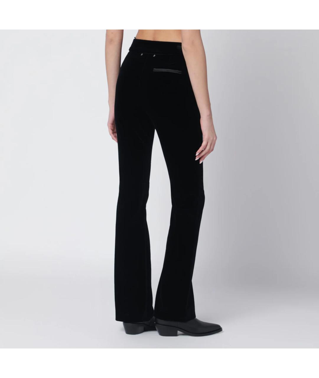 GOLDEN GOOSE DELUXE BRAND Черные хлопковые прямые брюки, фото 2