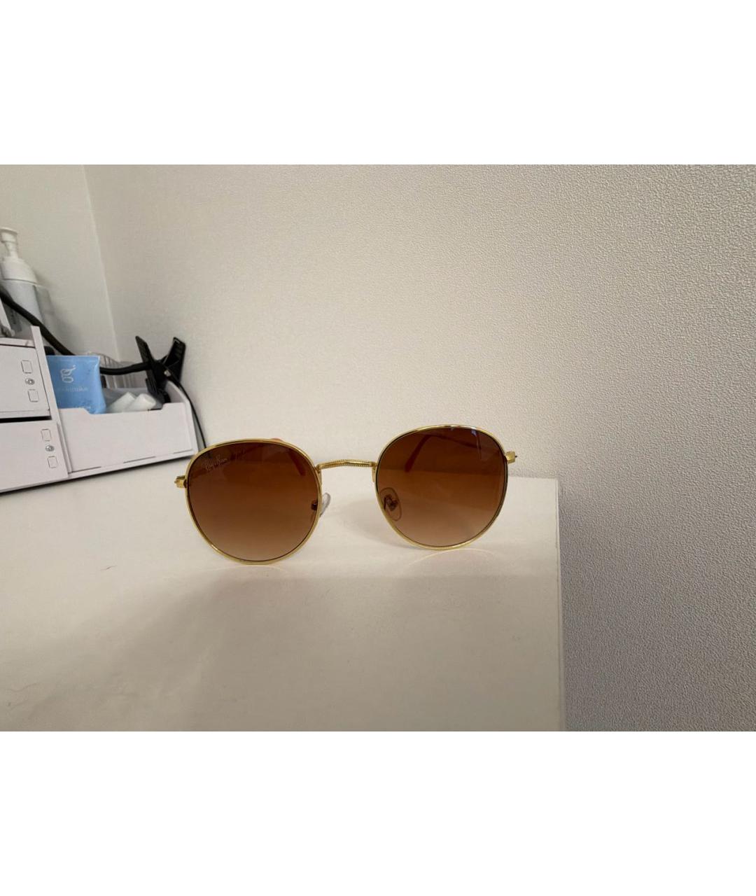 RAY BAN Золотые металлические солнцезащитные очки, фото 4