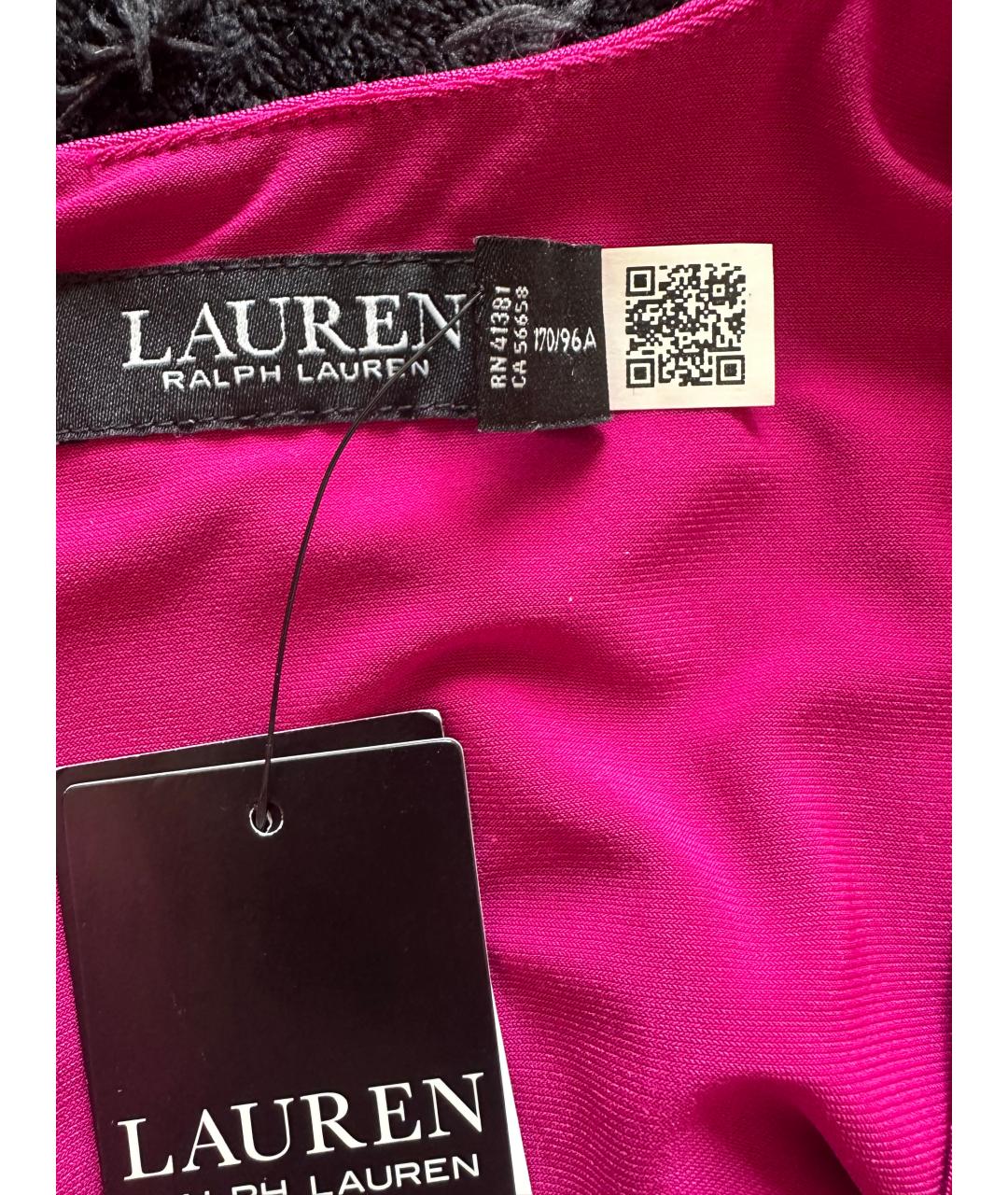 RALPH LAUREN Розовое вискозное коктейльное платье, фото 7