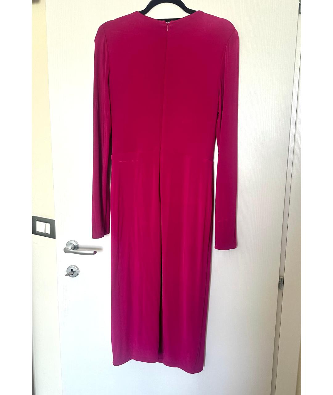 RALPH LAUREN Розовое вискозное коктейльное платье, фото 2