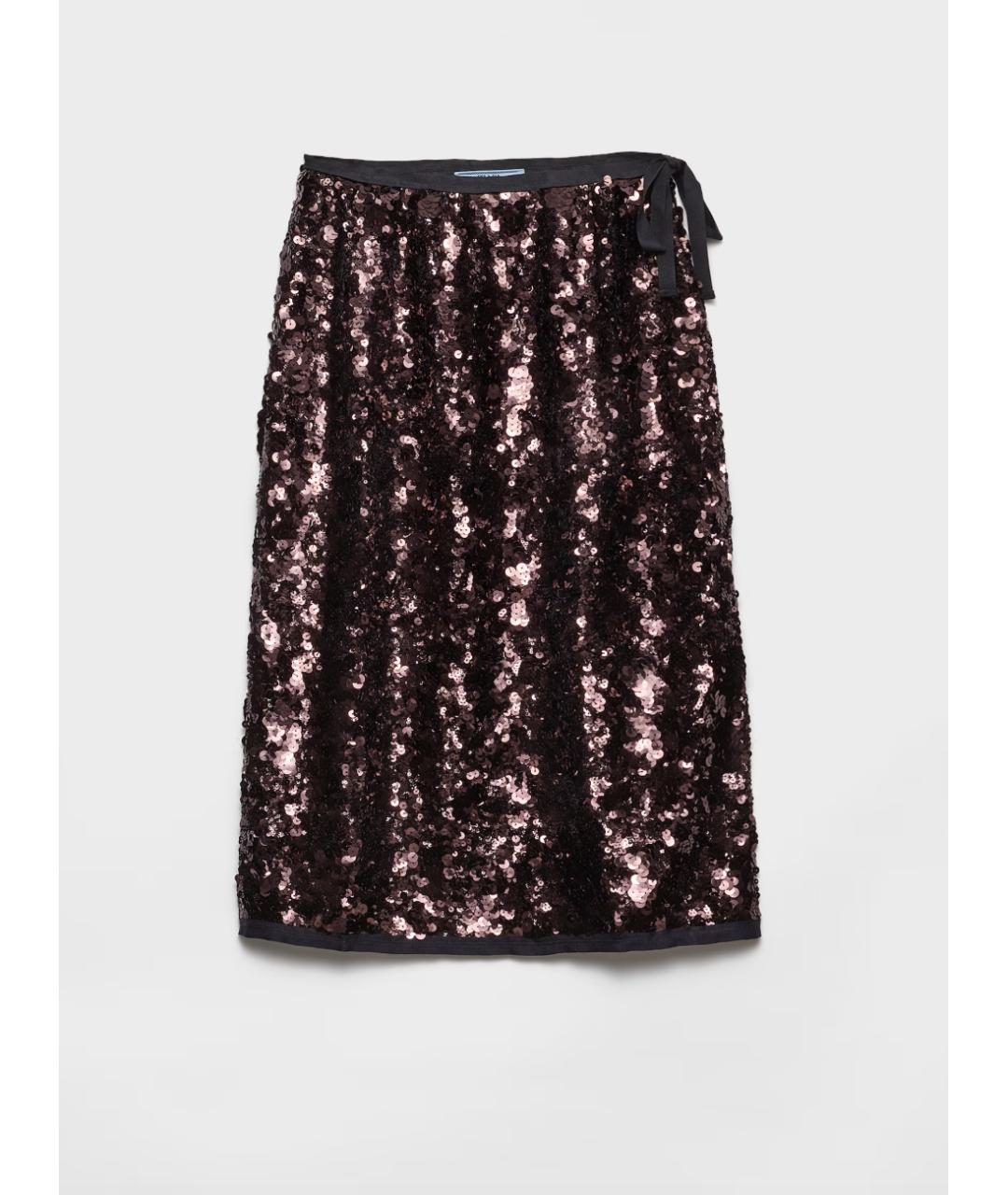 PRADA Фиолетовая полиэстеровая юбка миди, фото 6