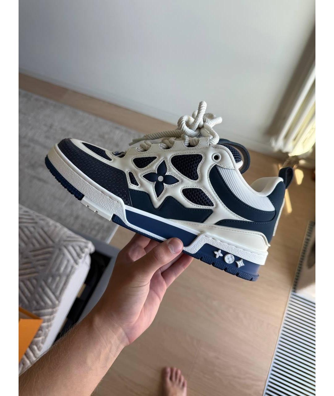 LOUIS VUITTON Белые кожаные высокие кроссовки / кеды, фото 3