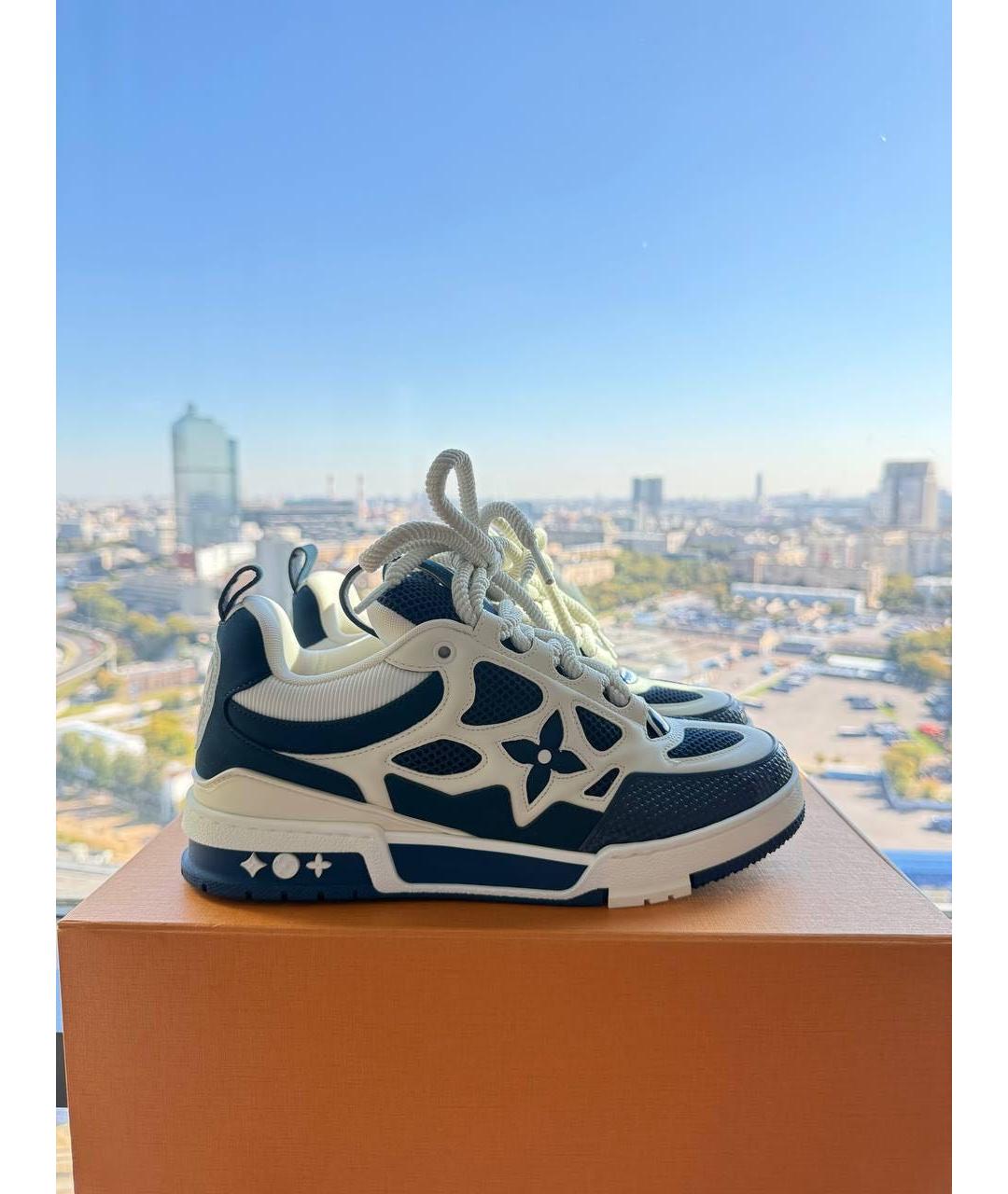 LOUIS VUITTON Белые кожаные высокие кроссовки / кеды, фото 7