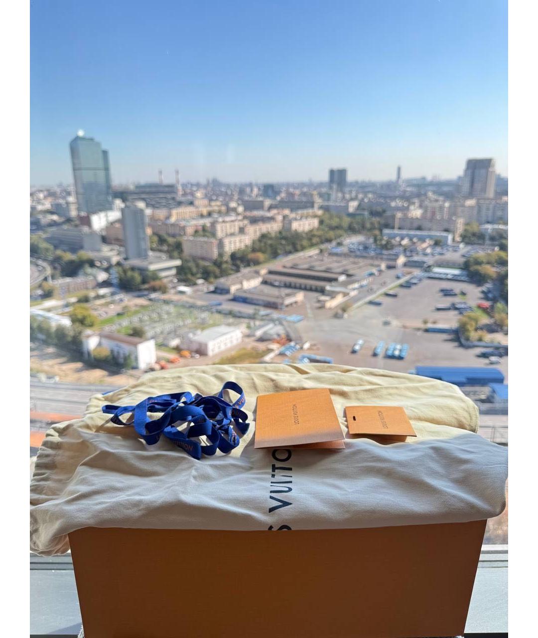 LOUIS VUITTON Белые кожаные высокие кроссовки / кеды, фото 4