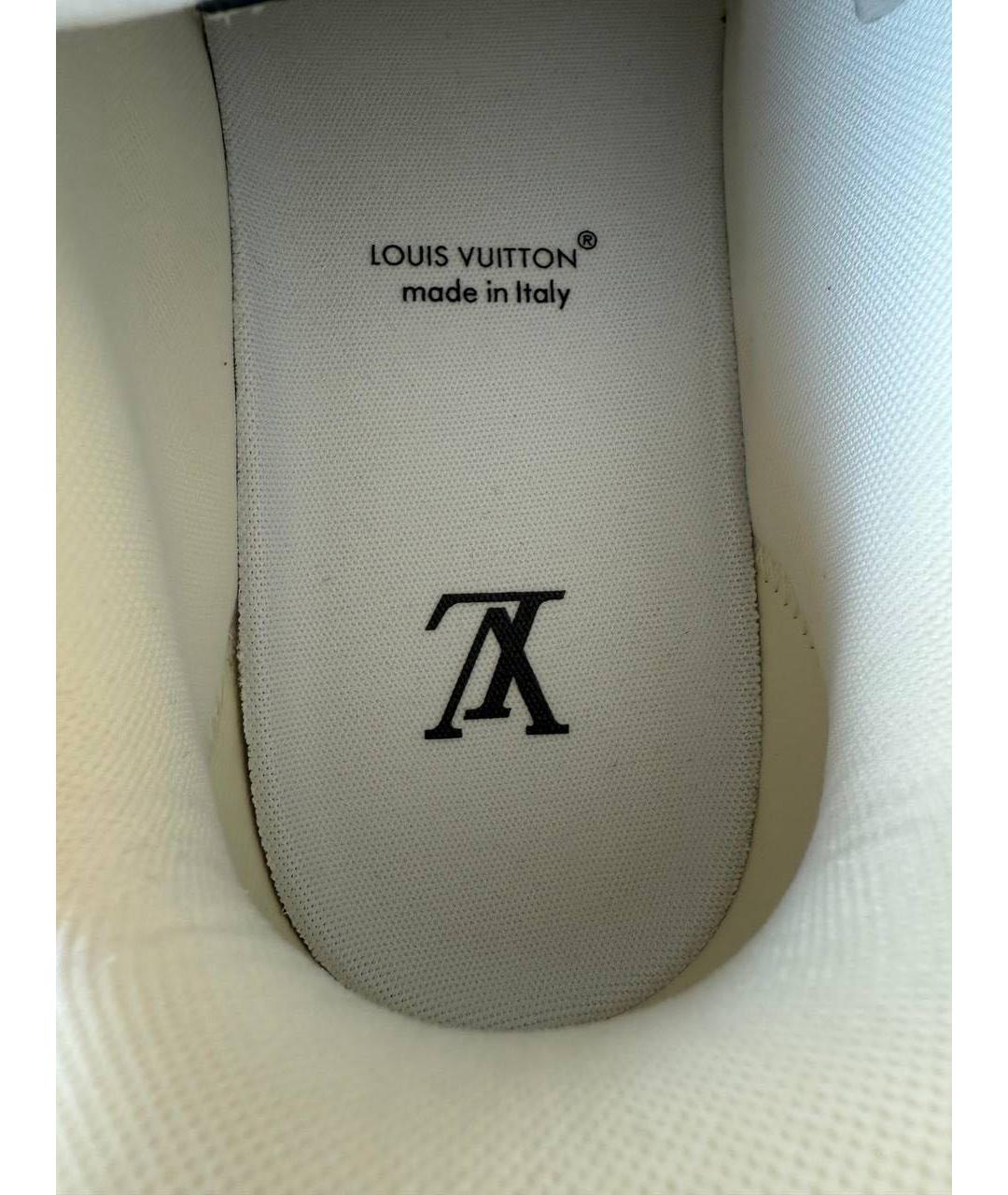 LOUIS VUITTON Белые кожаные высокие кроссовки / кеды, фото 6