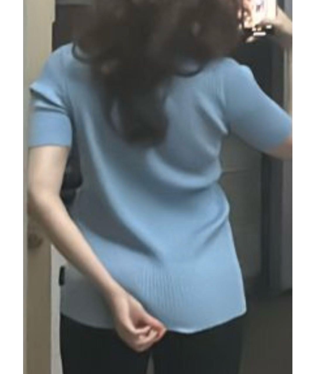 TRUSSARDI Голубой вискозный джемпер / свитер, фото 3