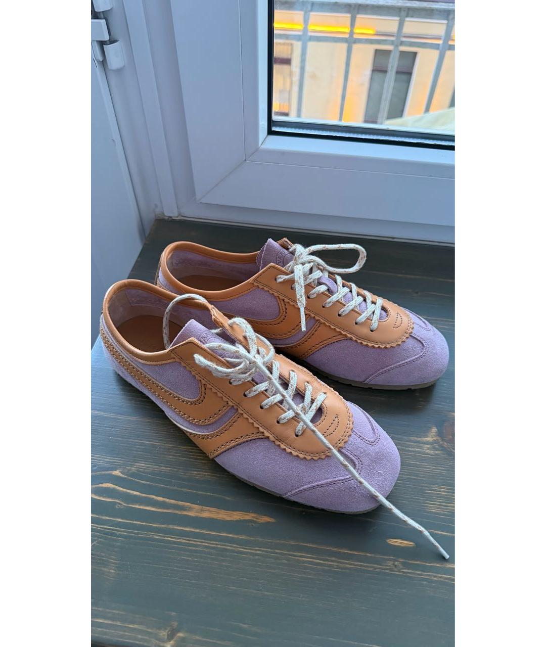 DRIES VAN NOTEN Розовые замшевые кеды, фото 2