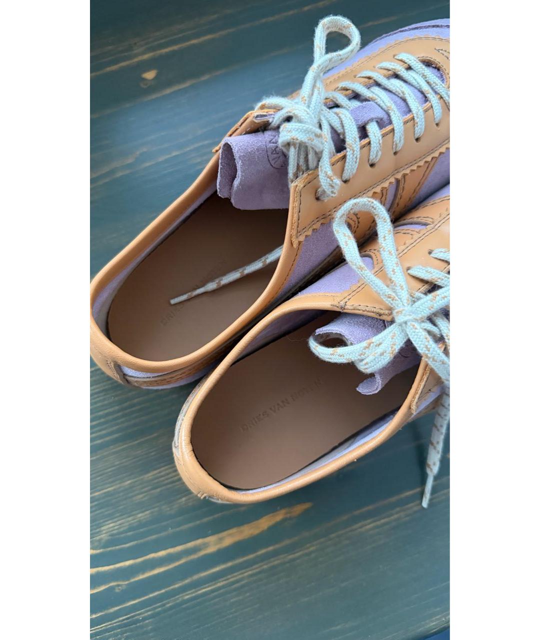 DRIES VAN NOTEN Розовые замшевые кеды, фото 3