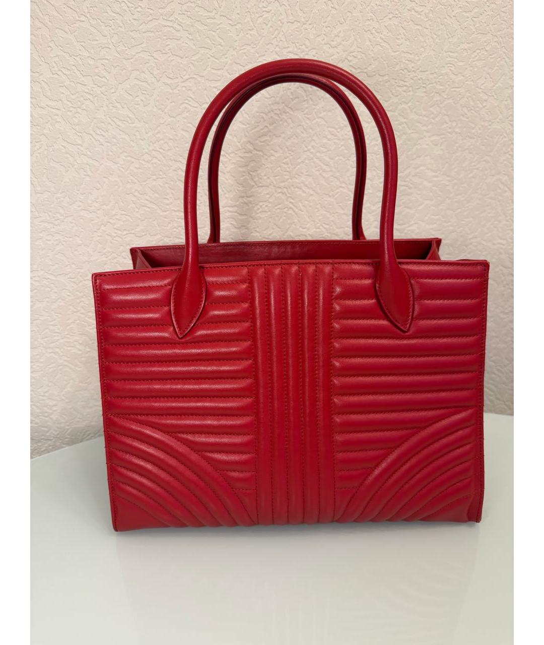 PRADA Красная кожаная сумка тоут, фото 3