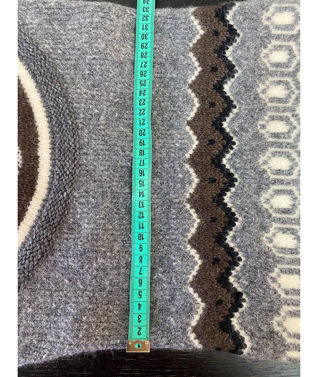 ROBERTO CAVALLI Серая шерстяная жилетка, фото 7