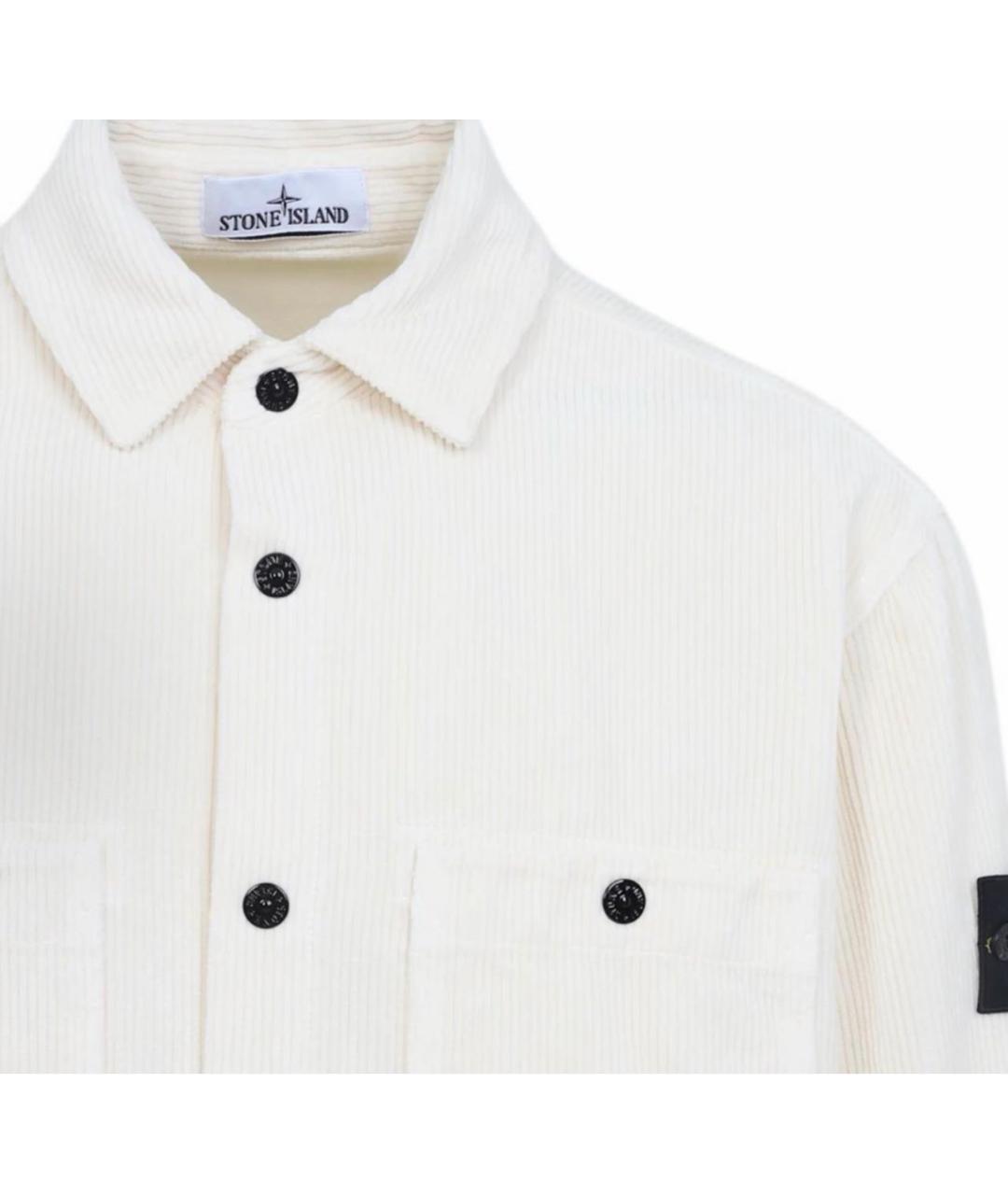 STONE ISLAND Бежевая хлопковая кэжуал рубашка, фото 2