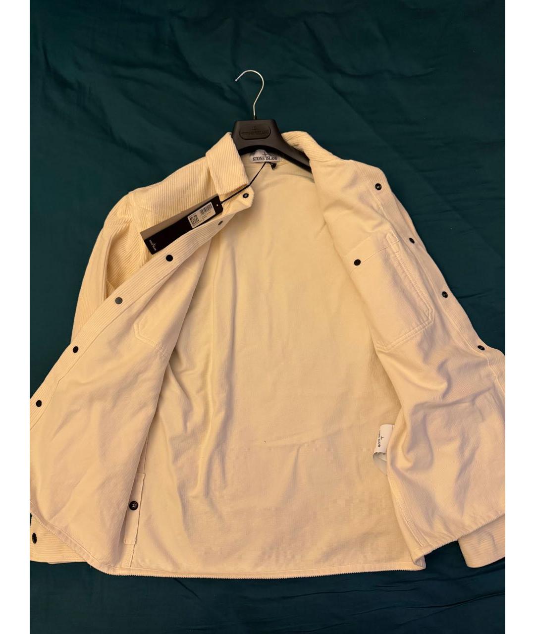 STONE ISLAND Бежевая хлопковая кэжуал рубашка, фото 5