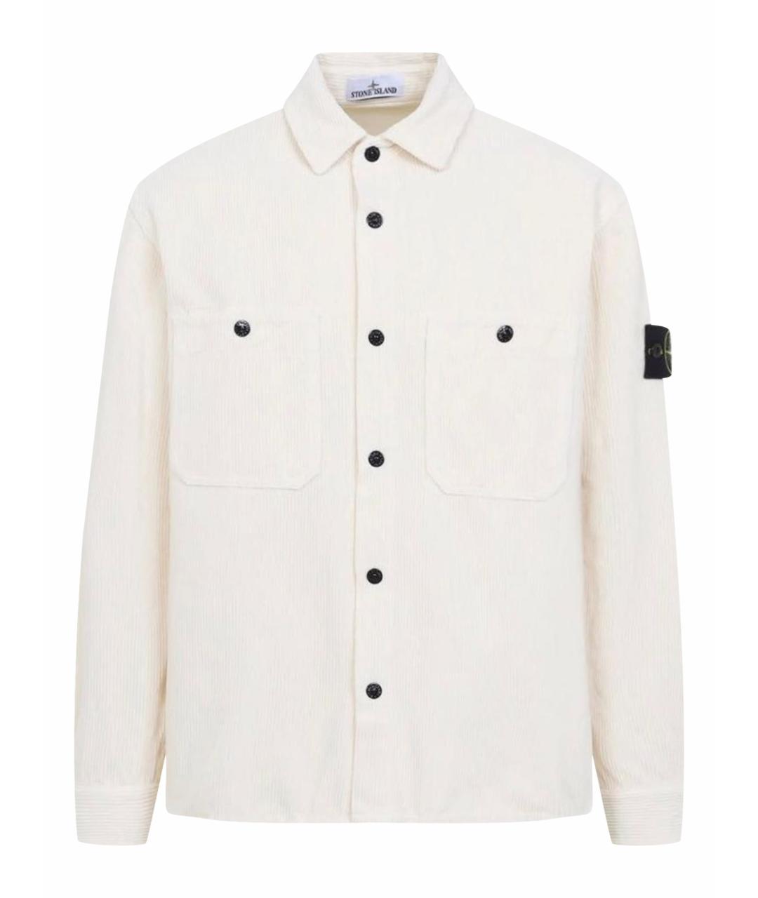 STONE ISLAND Бежевая хлопковая кэжуал рубашка, фото 1