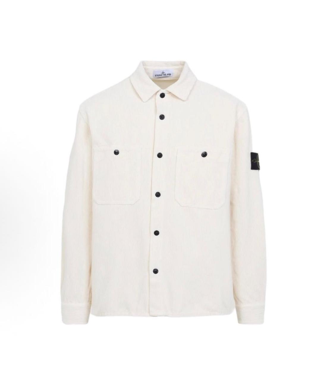 STONE ISLAND Бежевая хлопковая кэжуал рубашка, фото 8