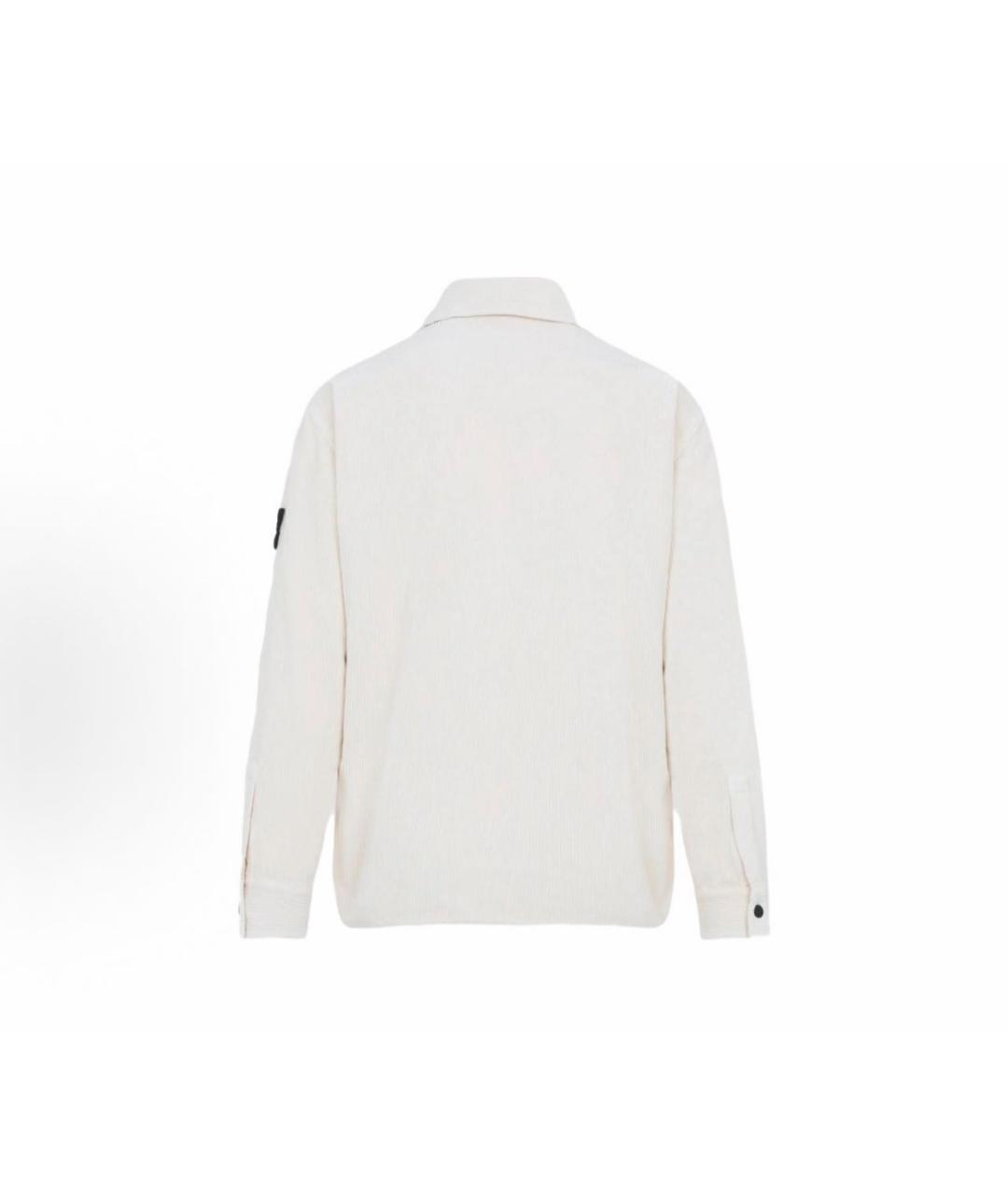 STONE ISLAND Бежевая хлопковая кэжуал рубашка, фото 3