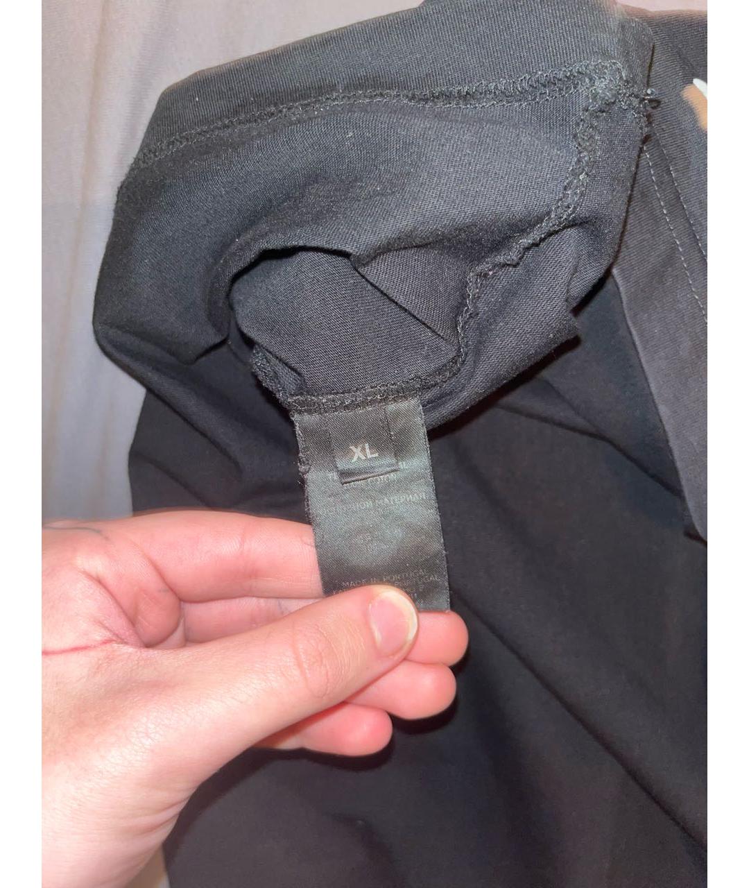 VETEMENTS Черная хлопковая футболка, фото 4