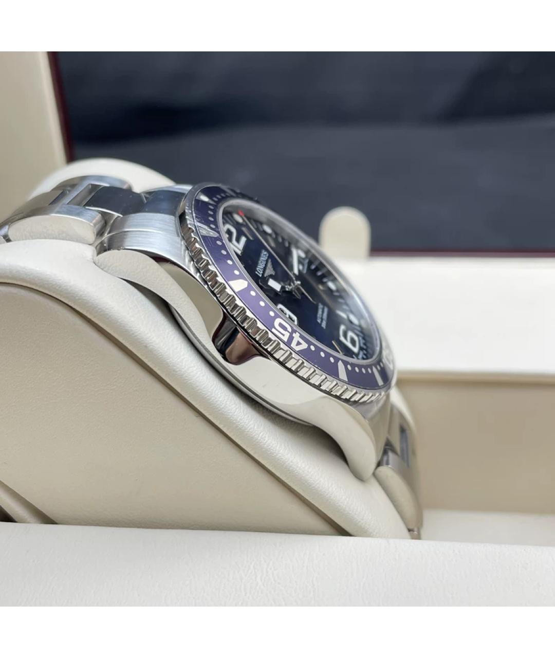 LONGINES Синие металлические часы, фото 6