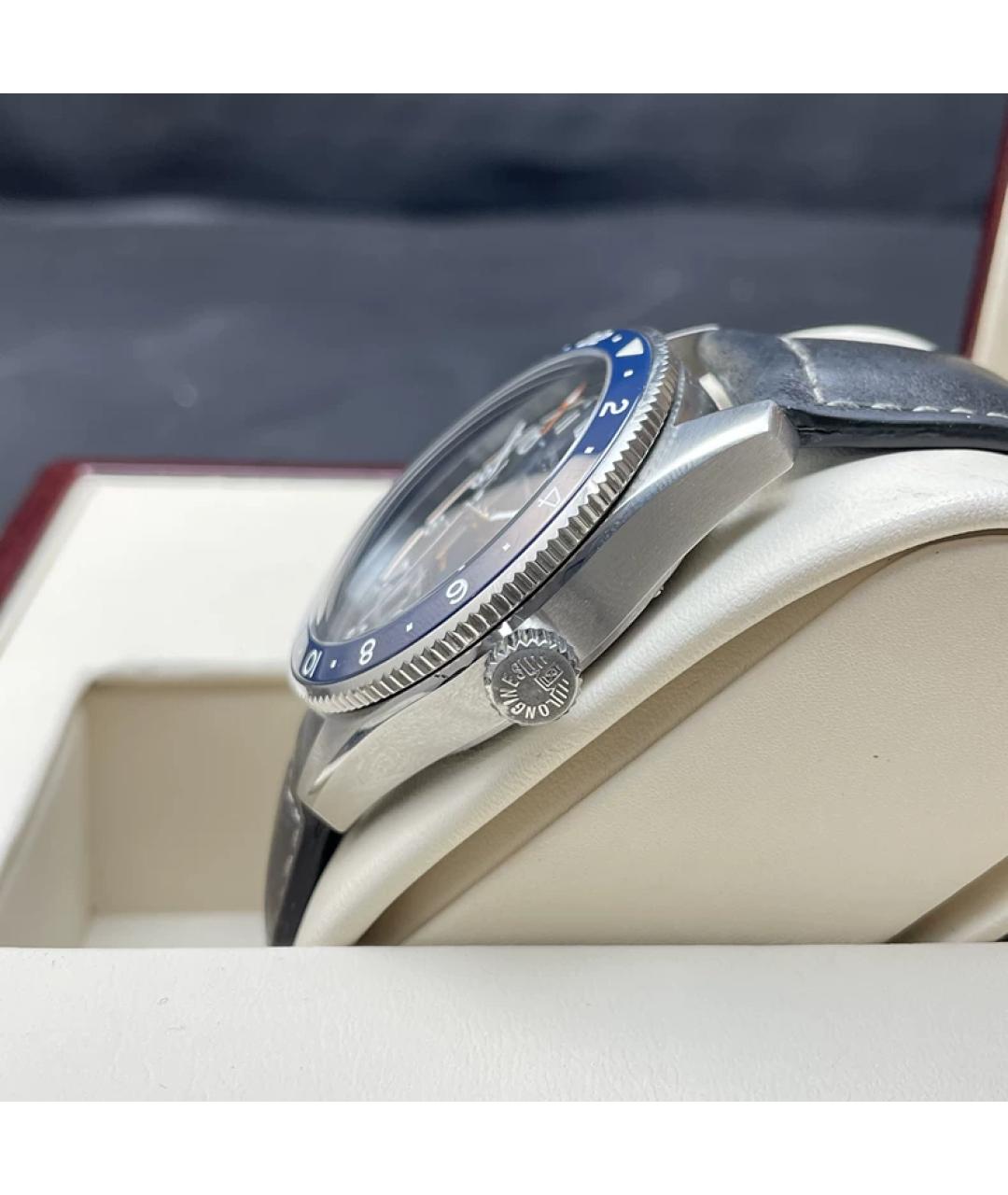 LONGINES Синие металлические часы, фото 4