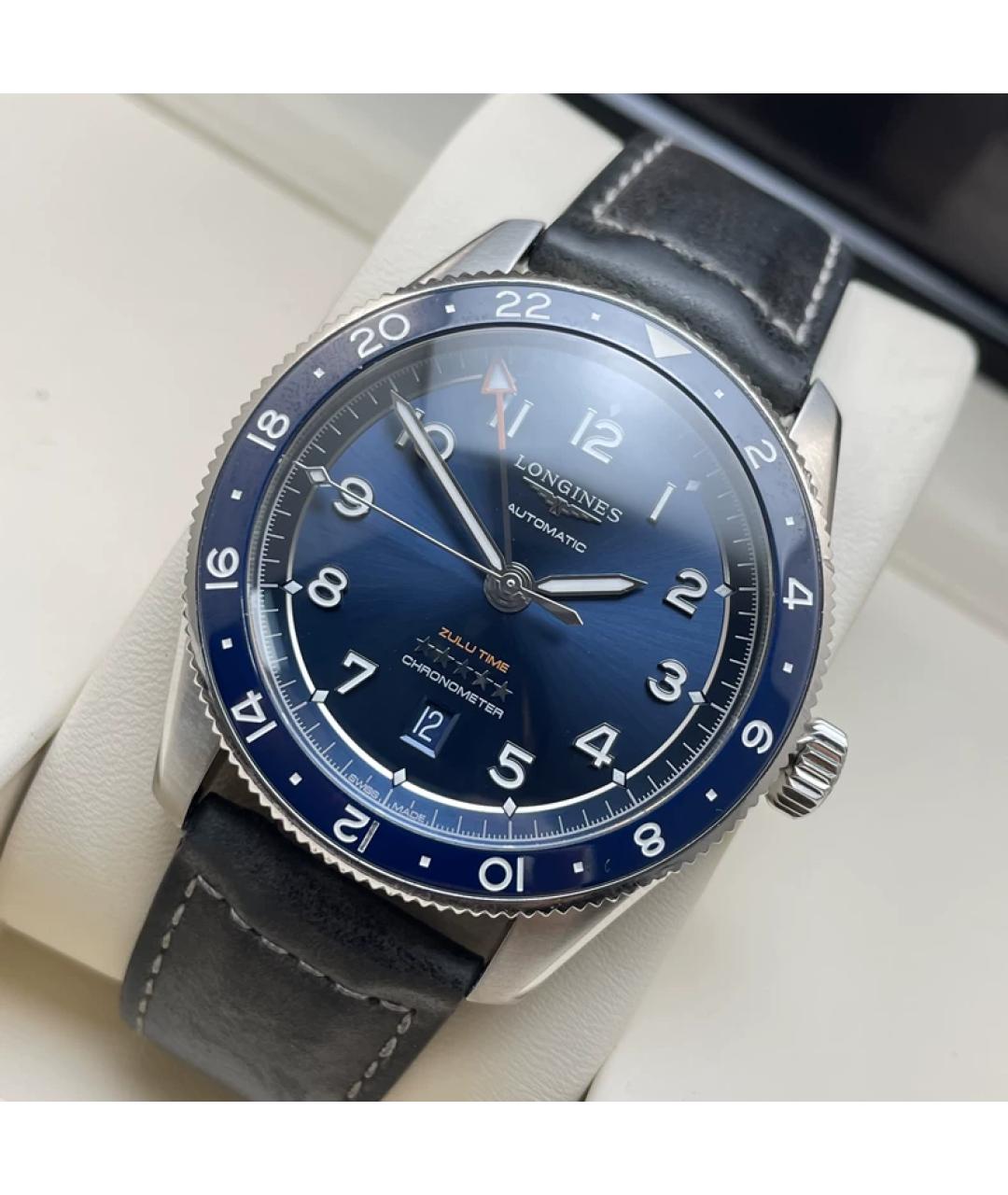 LONGINES Синие металлические часы, фото 6