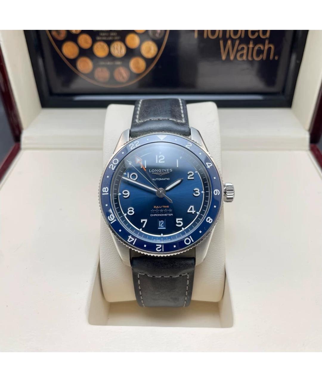 LONGINES Синие металлические часы, фото 8