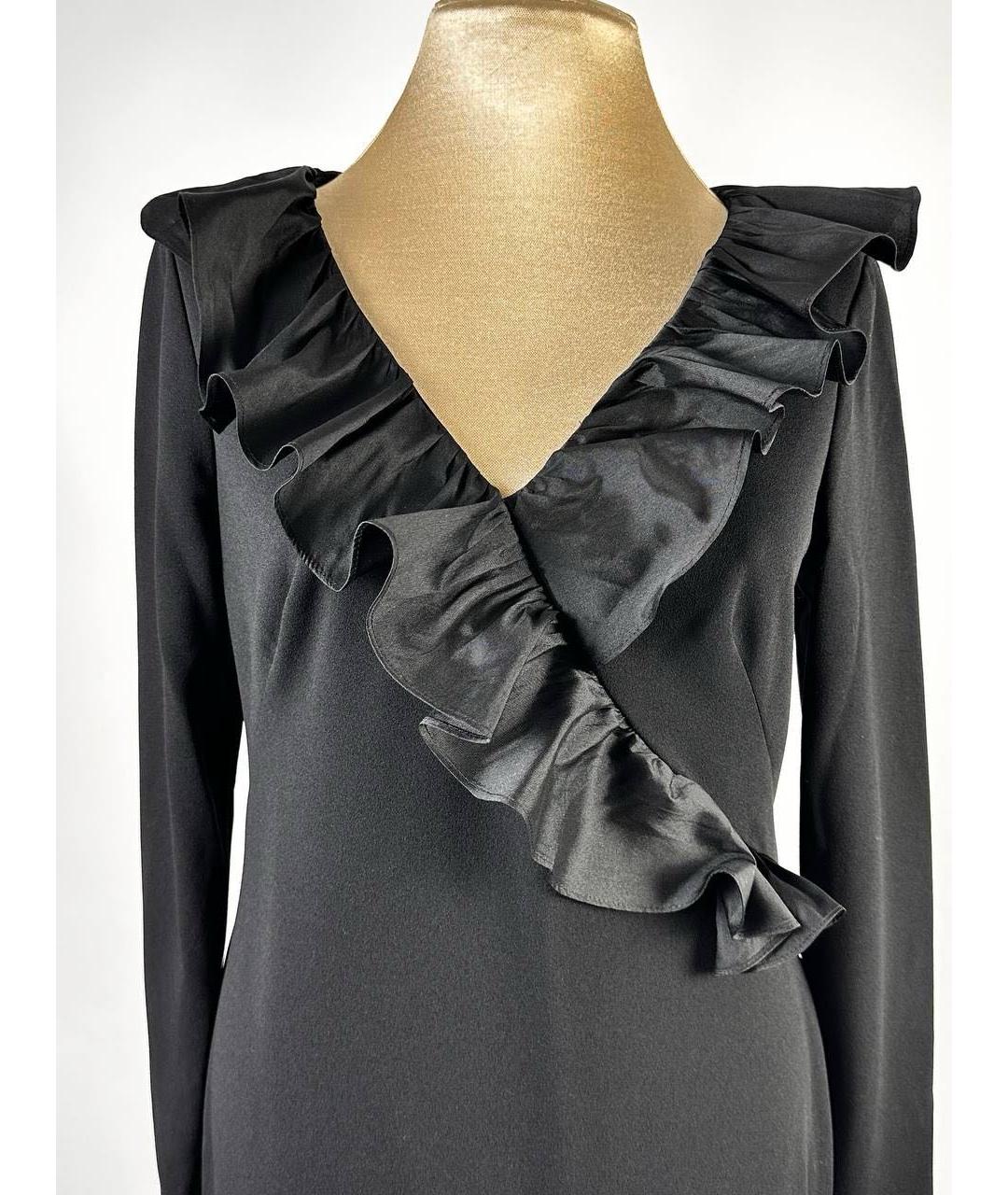 RALPH LAUREN Черное полиэстеровое коктейльное платье, фото 2