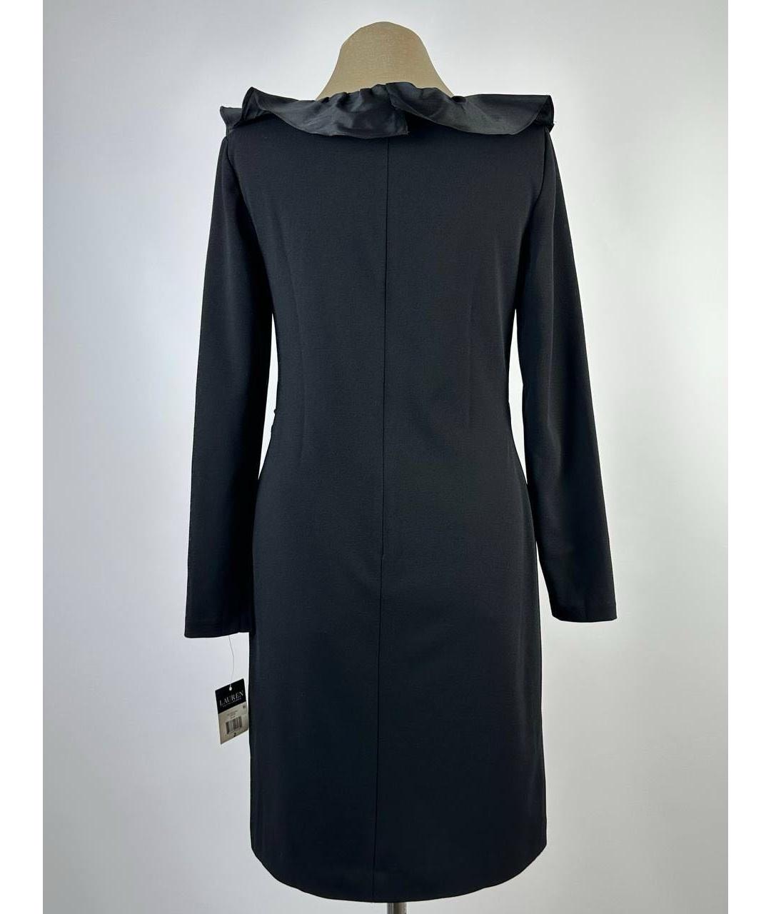 RALPH LAUREN Черное полиэстеровое коктейльное платье, фото 3