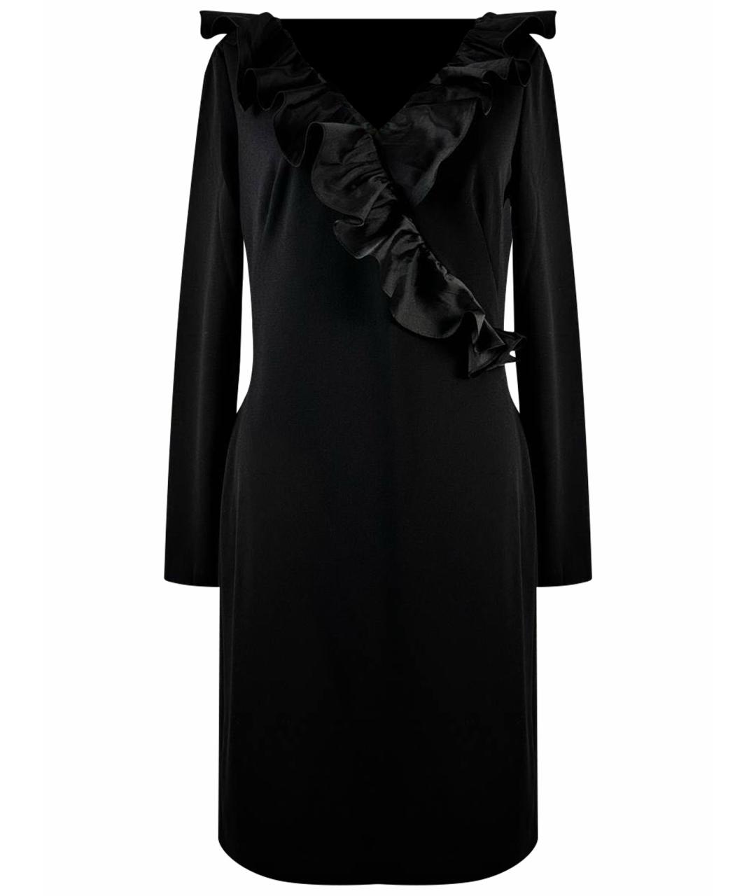 RALPH LAUREN Черное полиэстеровое коктейльное платье, фото 1