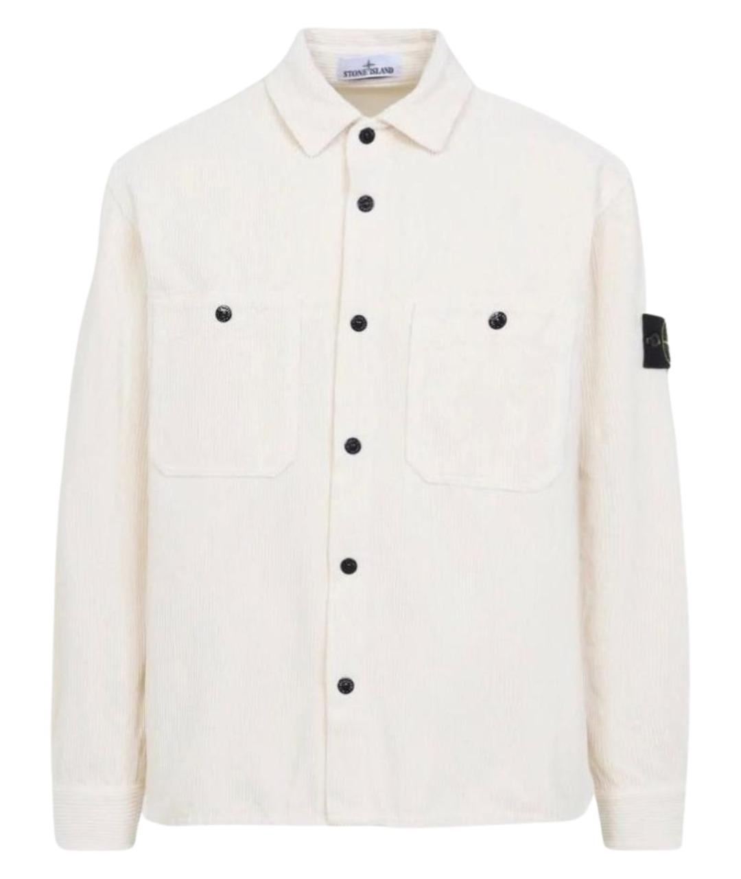 STONE ISLAND Бежевая хлопковая рубашка, фото 1