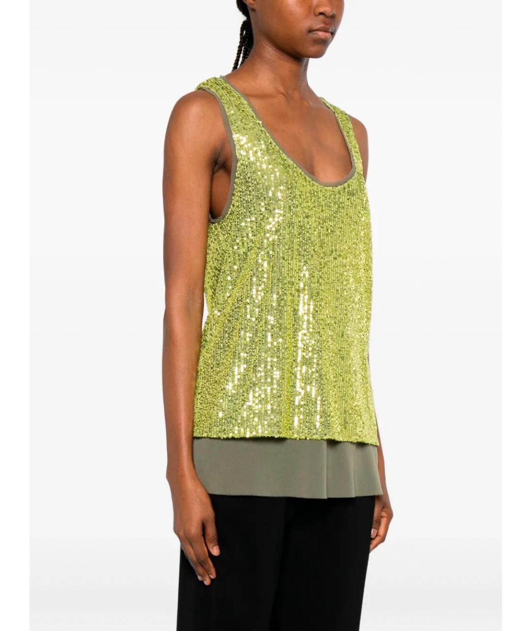 PINKO Зеленая майка, фото 4