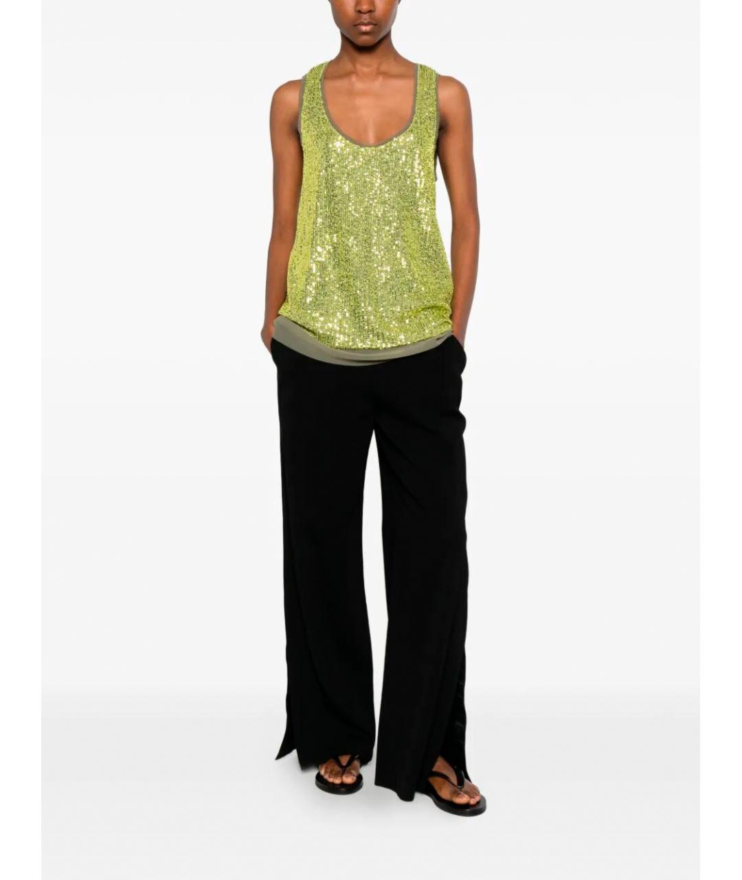 PINKO Зеленая майка, фото 2