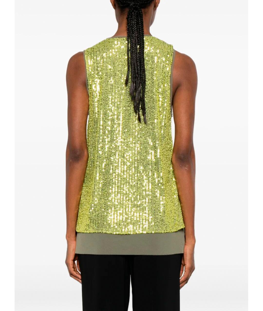 PINKO Зеленая майка, фото 3