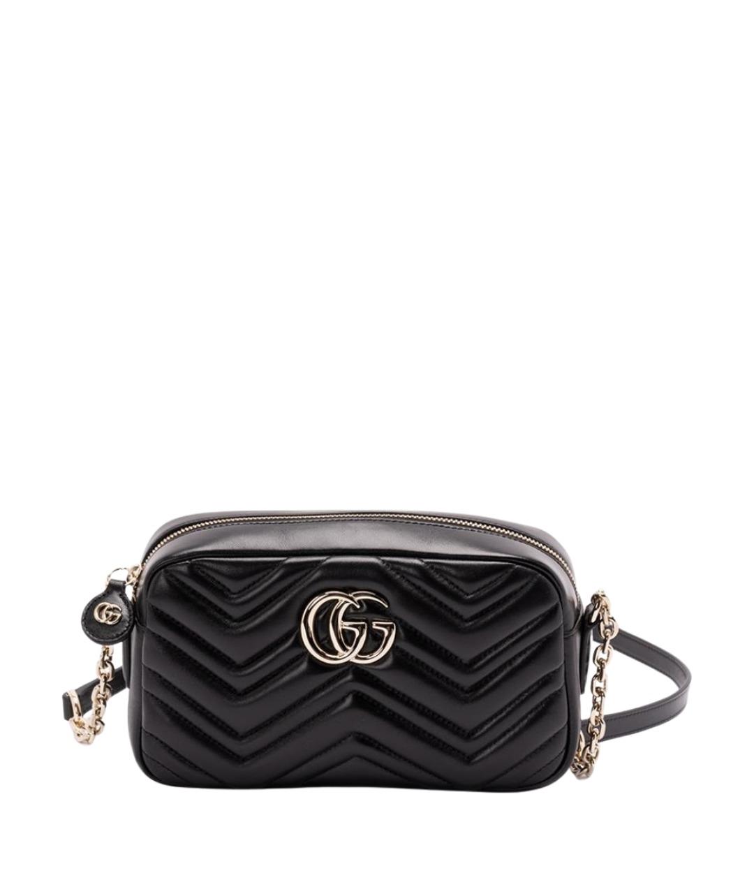 GUCCI Черная кожаная сумка через плечо, фото 1