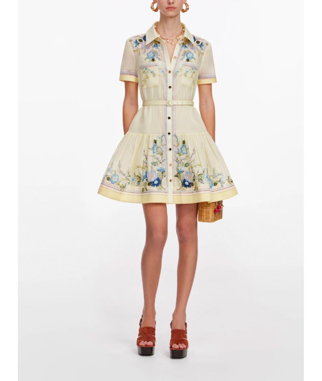 SELF-PORTRAIT Мульти хлопковое повседневное платье, фото 2