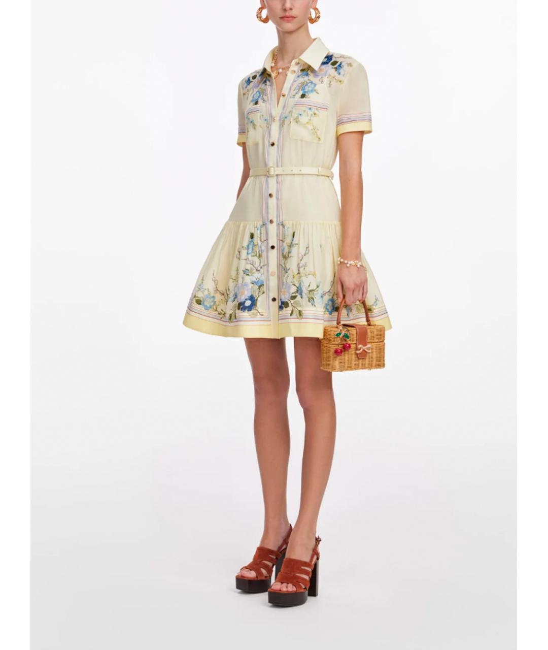 SELF-PORTRAIT Мульти хлопковое повседневное платье, фото 3