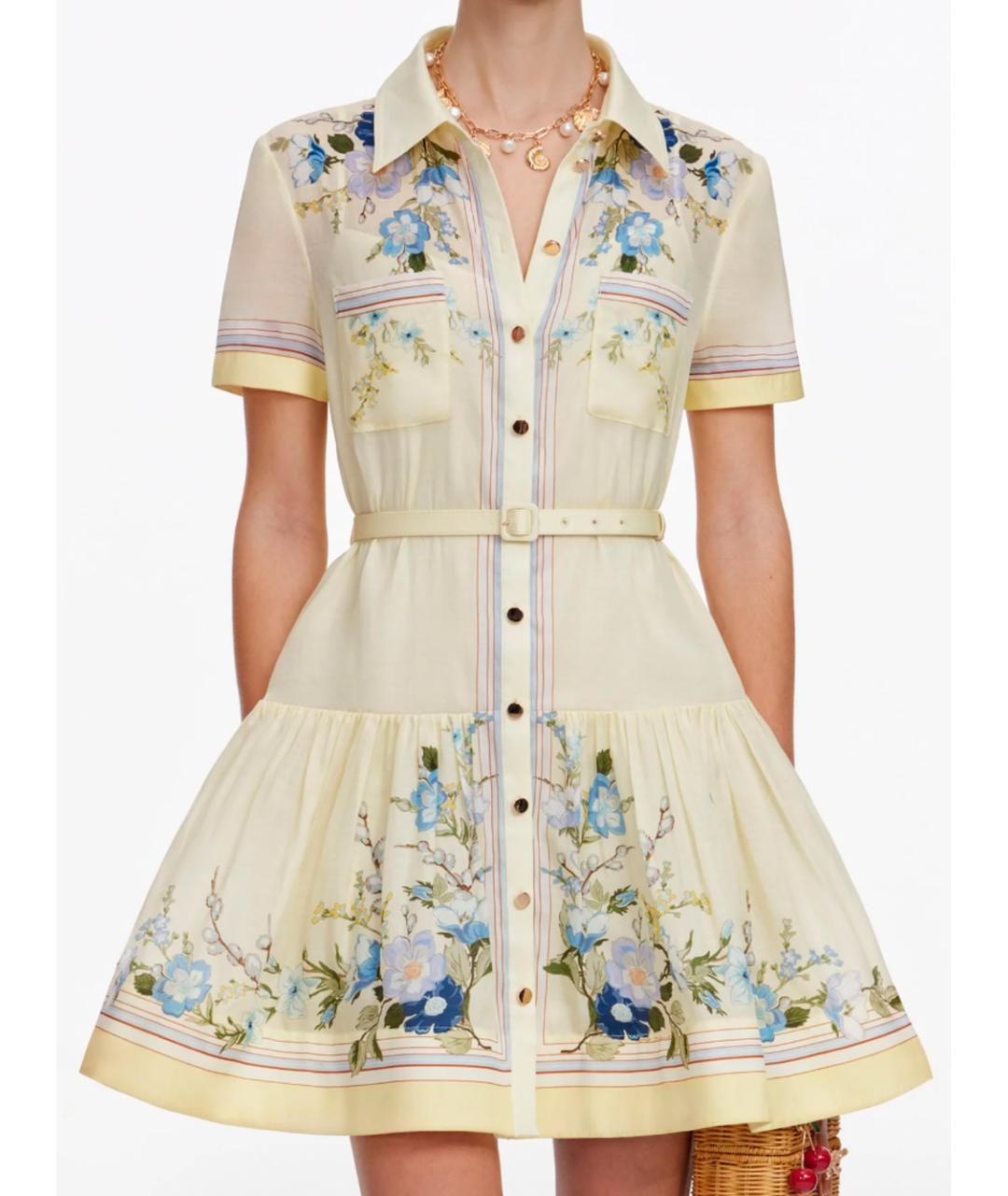 SELF-PORTRAIT Мульти хлопковое повседневное платье, фото 5