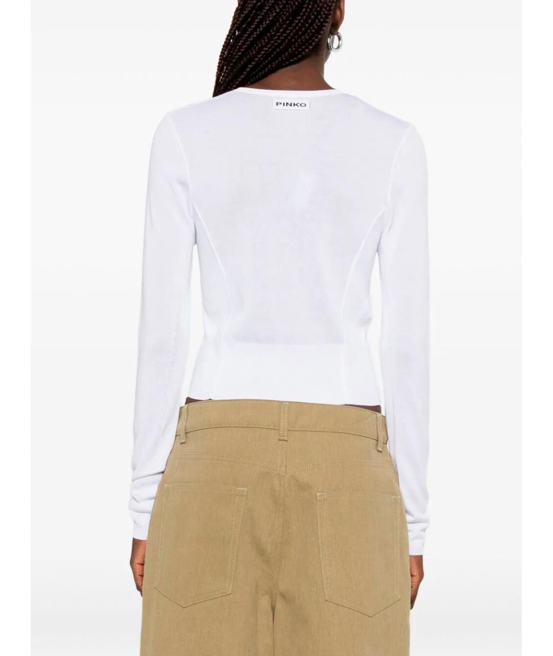 PINKO Белый вискозный кардиган, фото 4