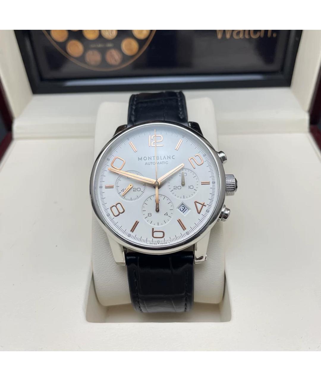 MONTBLANC Белые металлические часы, фото 9