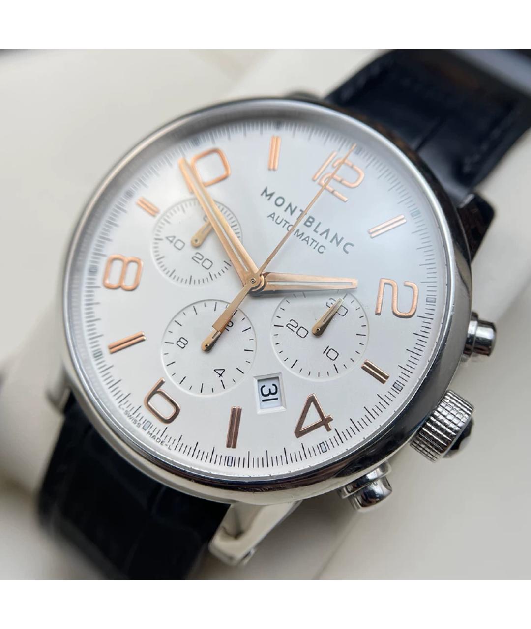 MONTBLANC Белые металлические часы, фото 10