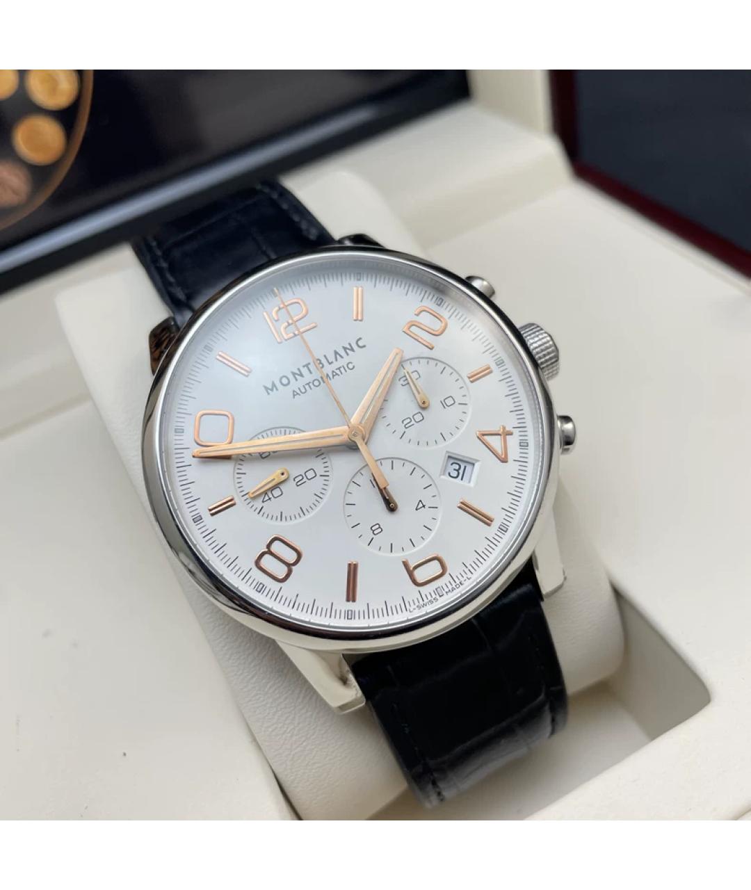 MONTBLANC Белые металлические часы, фото 2